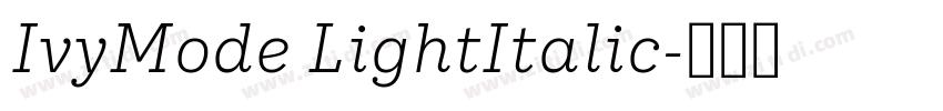 IvyMode LightItalic字体转换